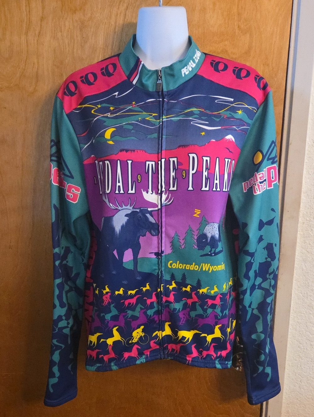VTG Pearl Izumi Pedal The Peaks  L/S Cycling Jacket Medium Colorado Wyoming USA
